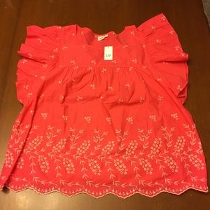 White and Pink Gap Womens Top- Gap